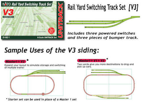 Kato 20-862  V3 Rail Yard Switching Set N scale