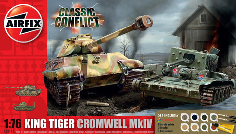 King Tiger Tank and Cromwell Tank Classic Conflict Gift Set 1:76 - A50142